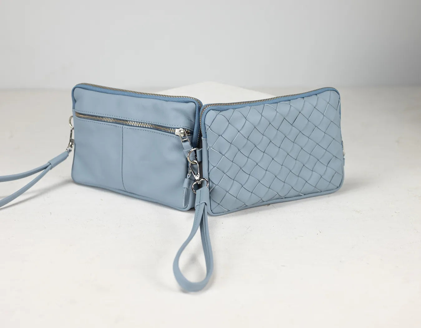 Antheia Wallet - Light Blue Leather