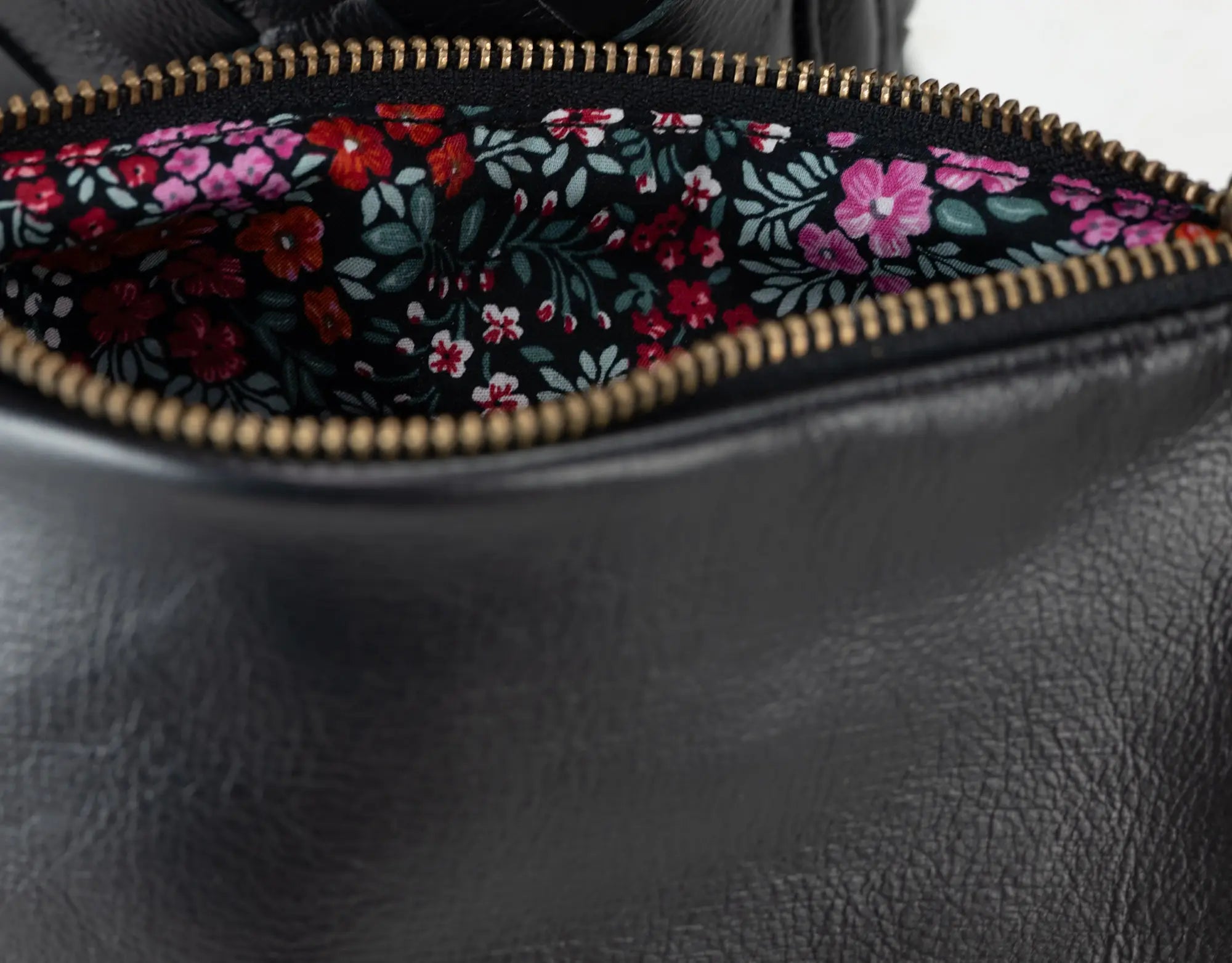 black leather clutch