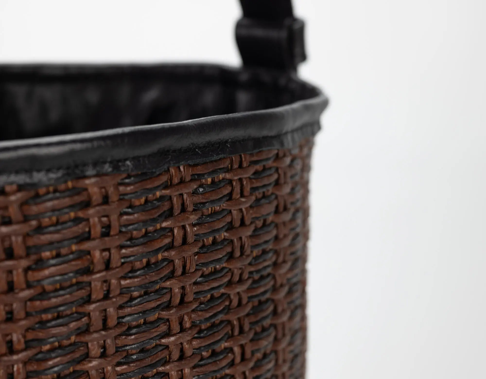 Lyda bag in leather & Raffia