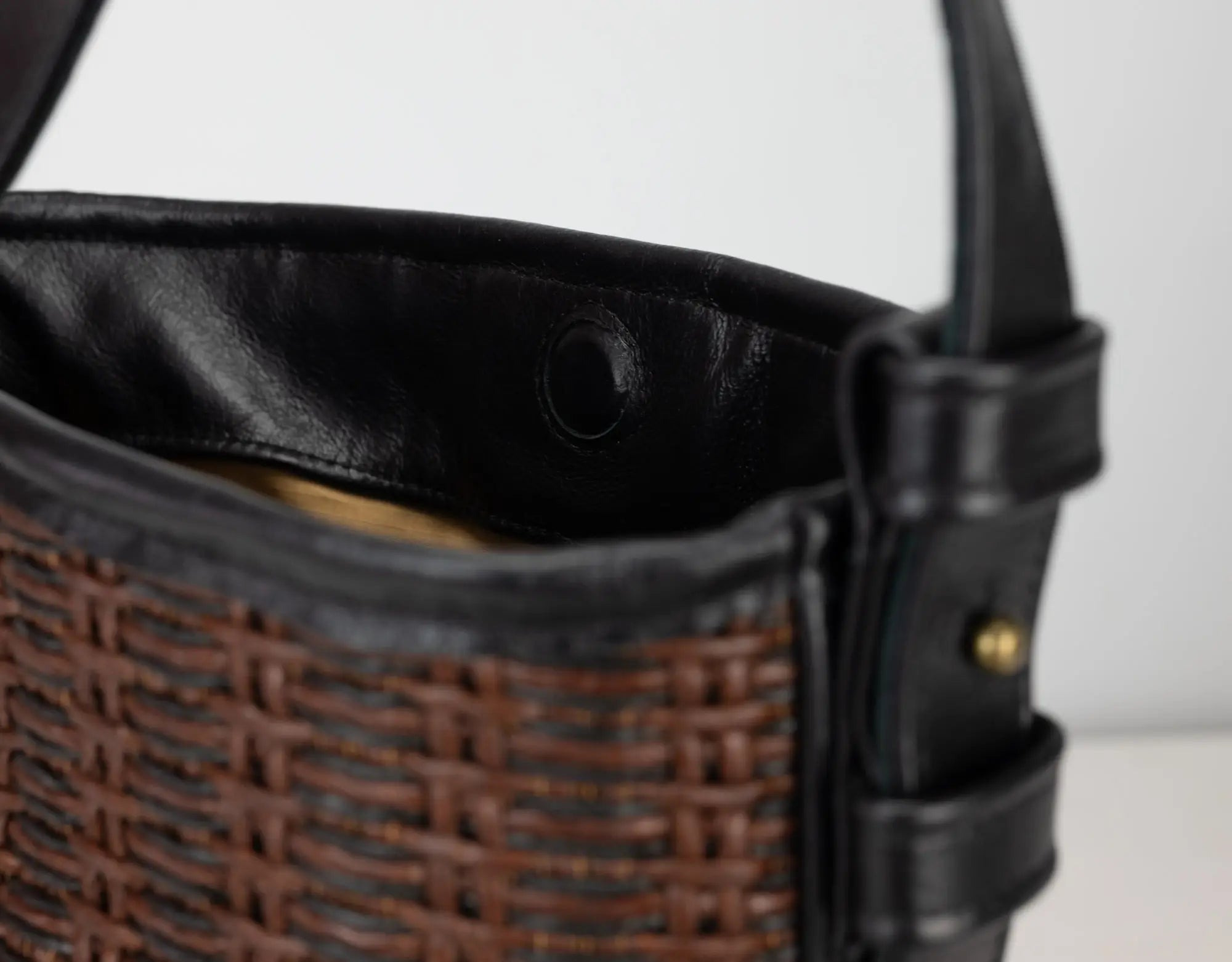 Lyda bag in leather & Raffia