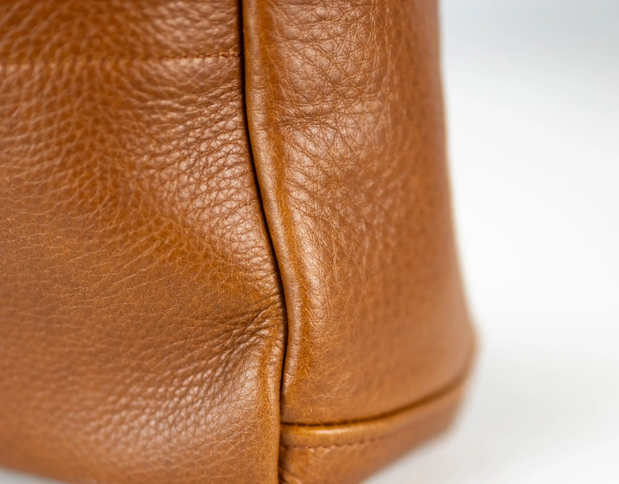 Brown leather bag insert