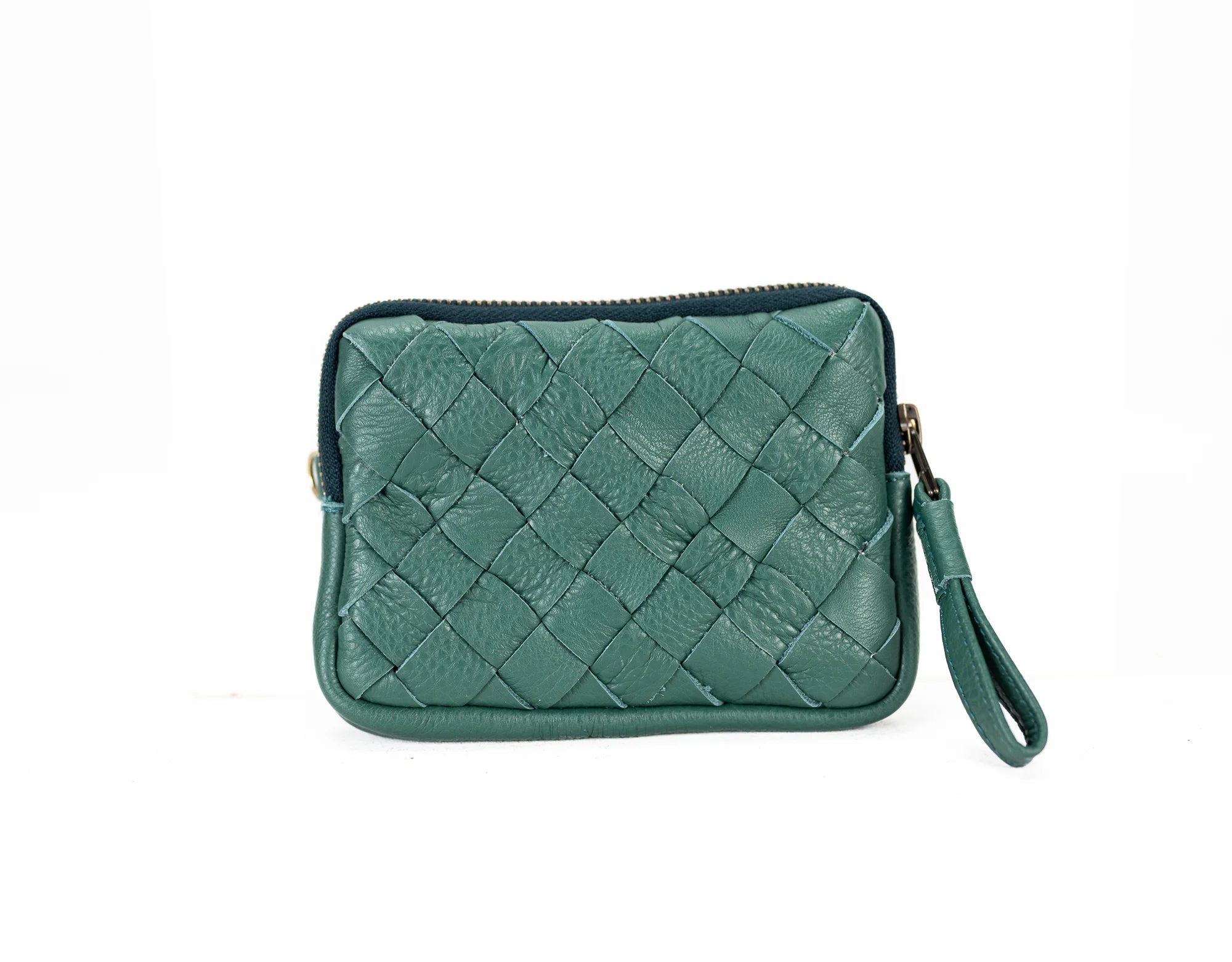 Antheia Mini wallet - Petrol Green Leather