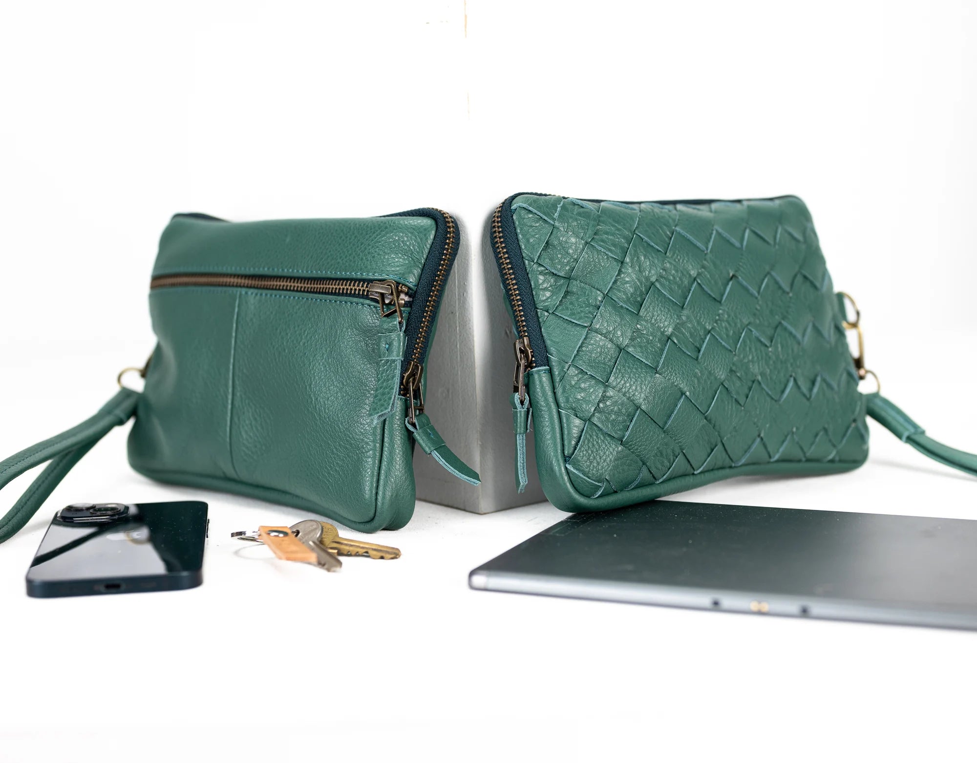 Antheia Wallet - Petrol Green Leather