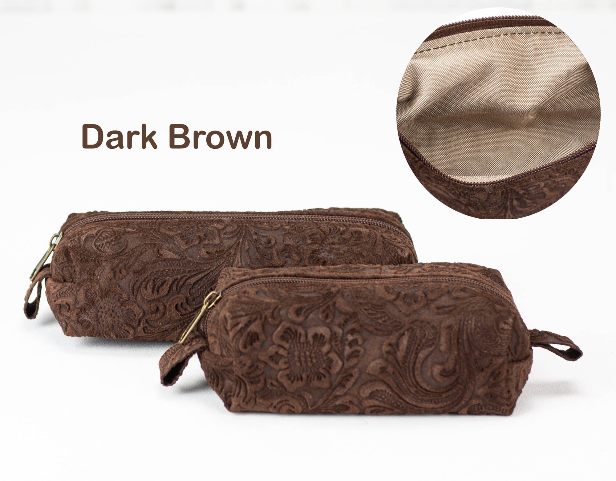 REC & MINI Case - Floral Embossed Leather