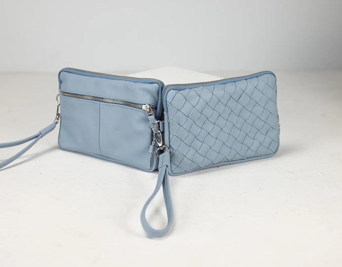 Antheia Wallet - Light Blue Leather