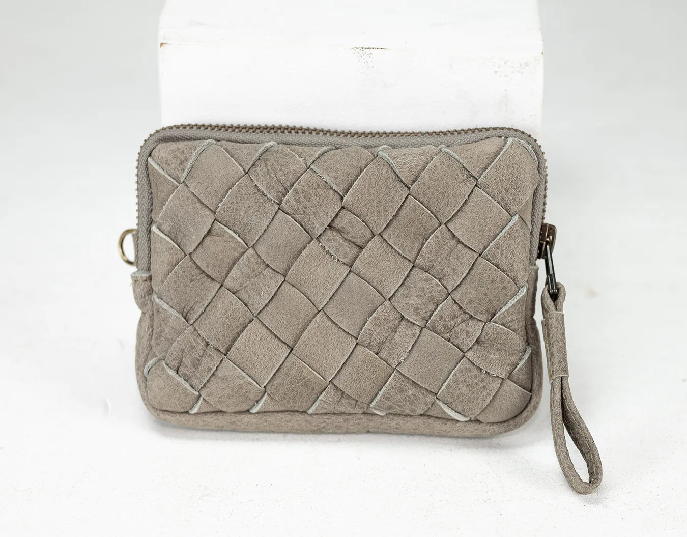 Antheia Mini wallet - Grey Leather