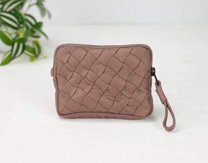 Antheia Mini wallet - Old Rose Leather