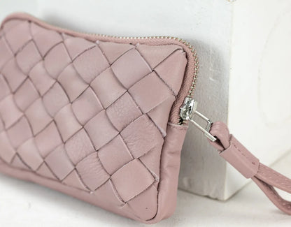 Antheia Mini wallet - Sandy Pink Leather
