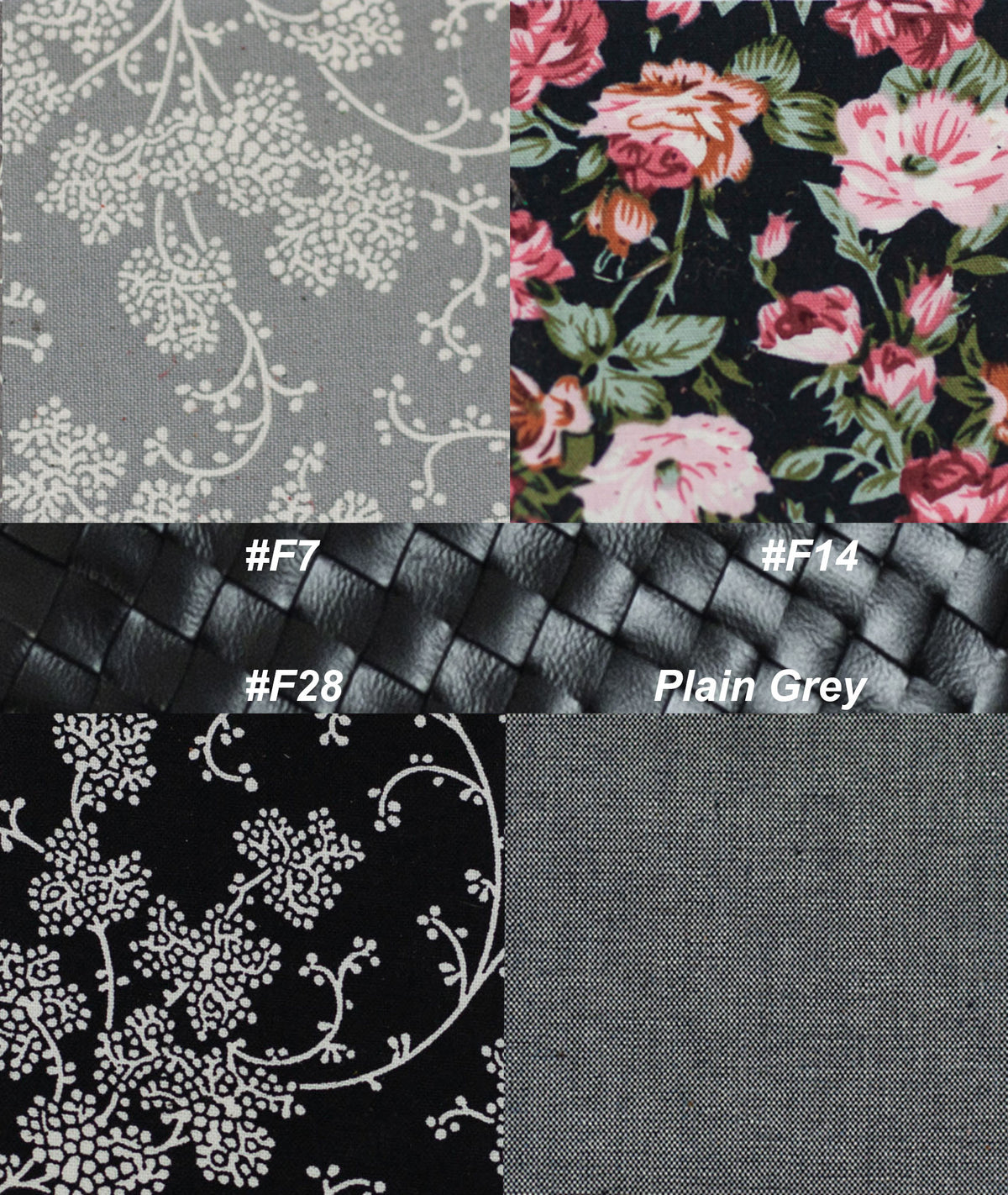 Danae bag - Black and white handwoven leather