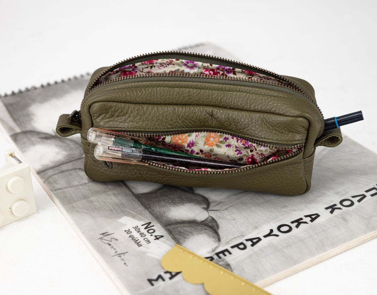 Brick case - Green leather