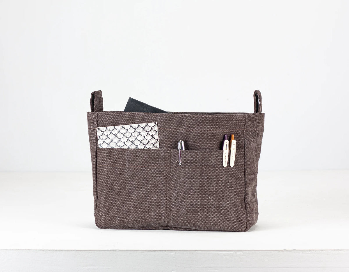 Purse Insert - Brown canvas