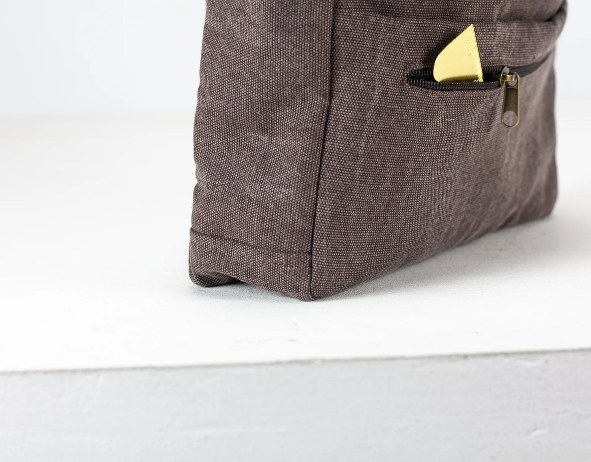 Purse Insert - Brown canvas
