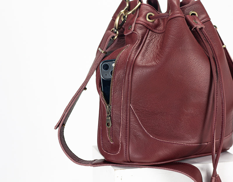 Danae bag - Burgundy leather
