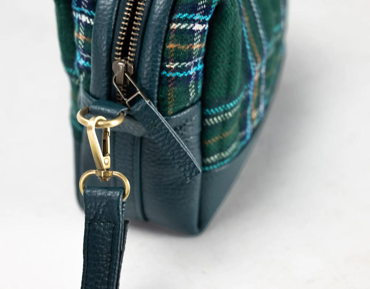 Calliope bag - Leather and Green wool