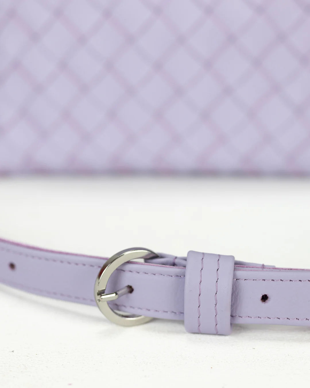 Calliope bag - Handwoven lilac leather