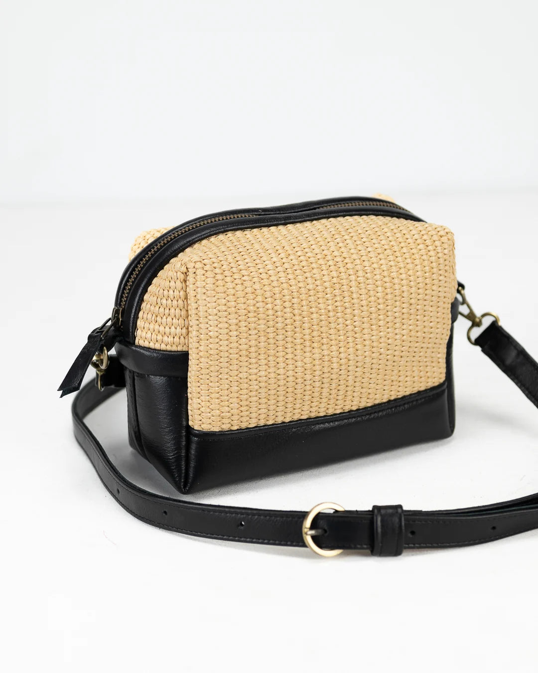 Calliope bag - Leather and Raffia