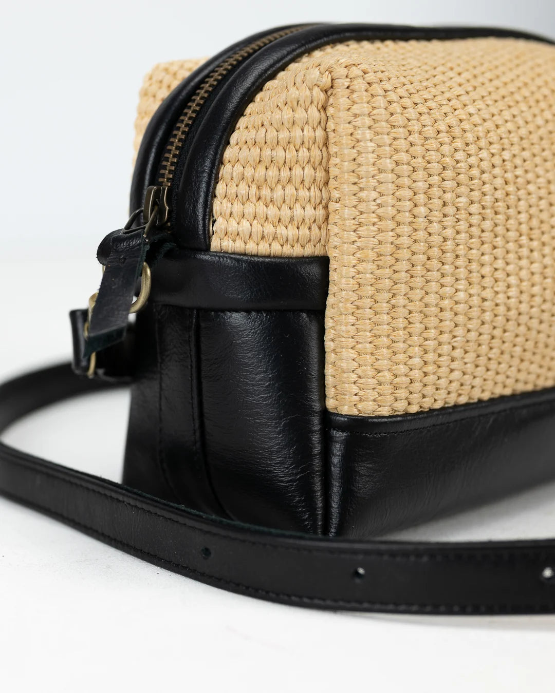 Calliope bag - Leather and Raffia
