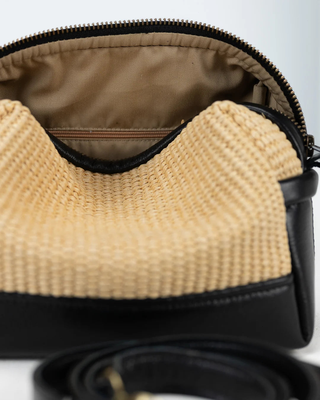 Calliope bag - Leather and Raffia