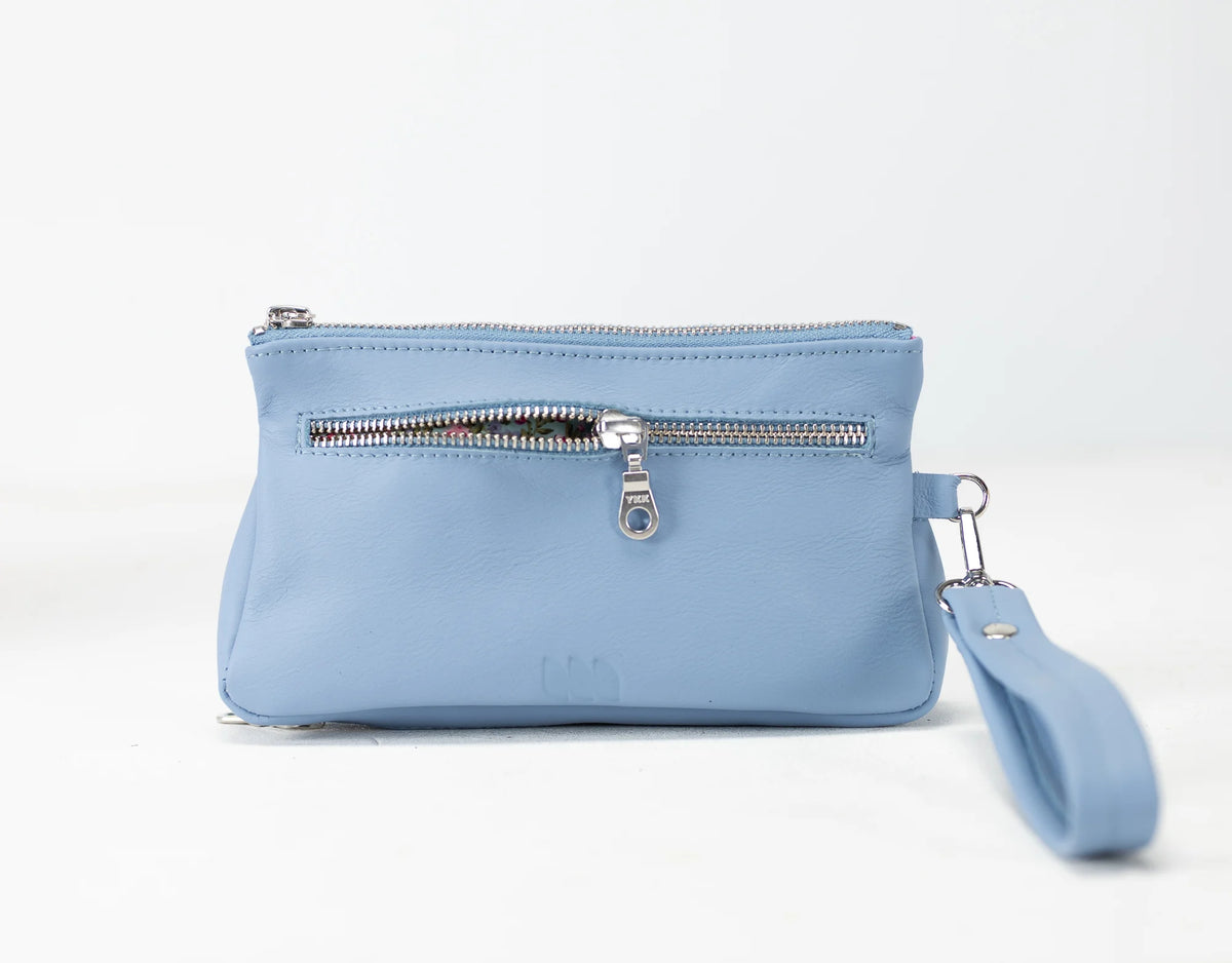 Thalia wallet - Light blue leather