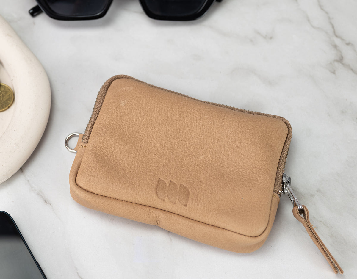 Myrto wallet - Beige leather