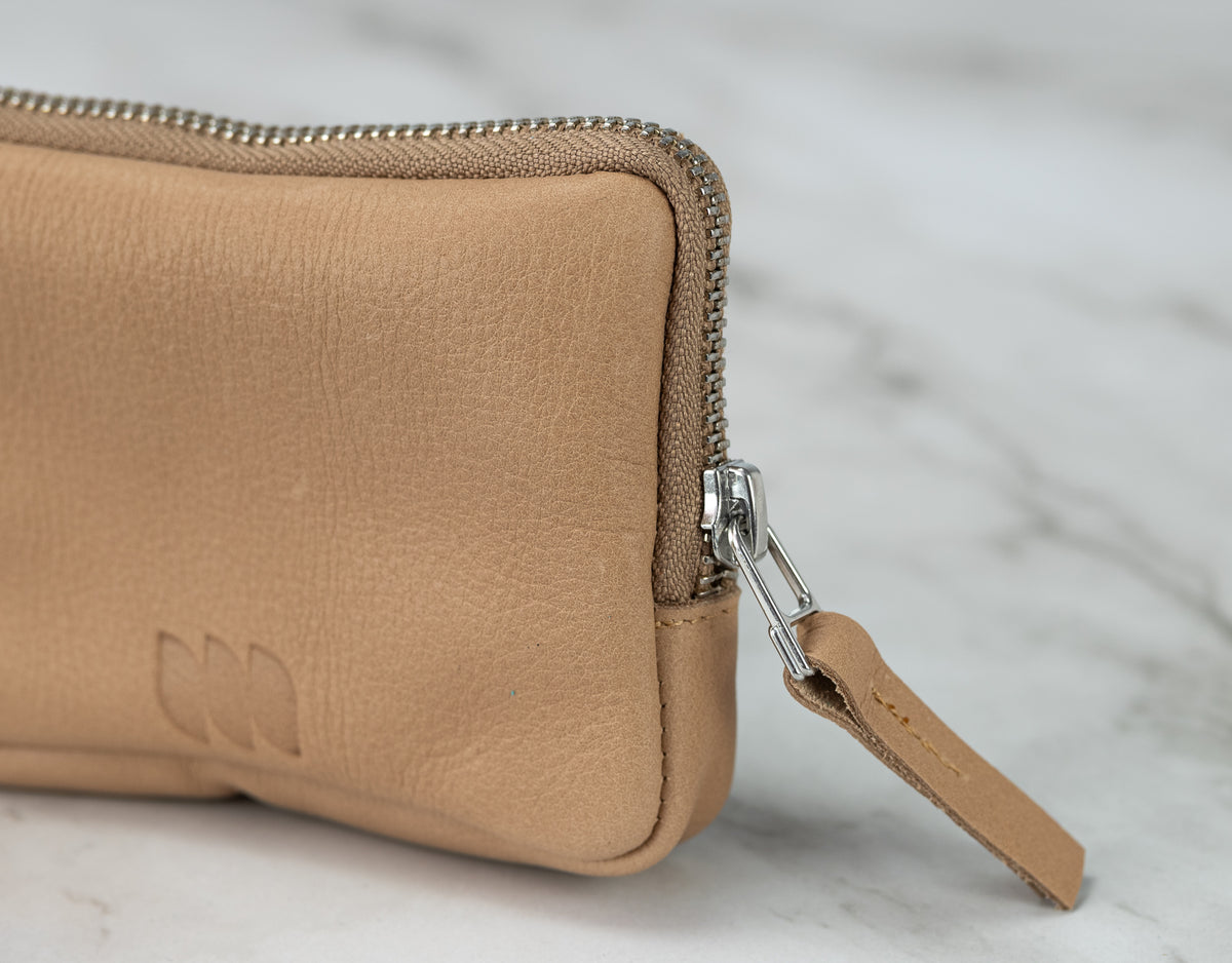Myrto wallet - Beige leather