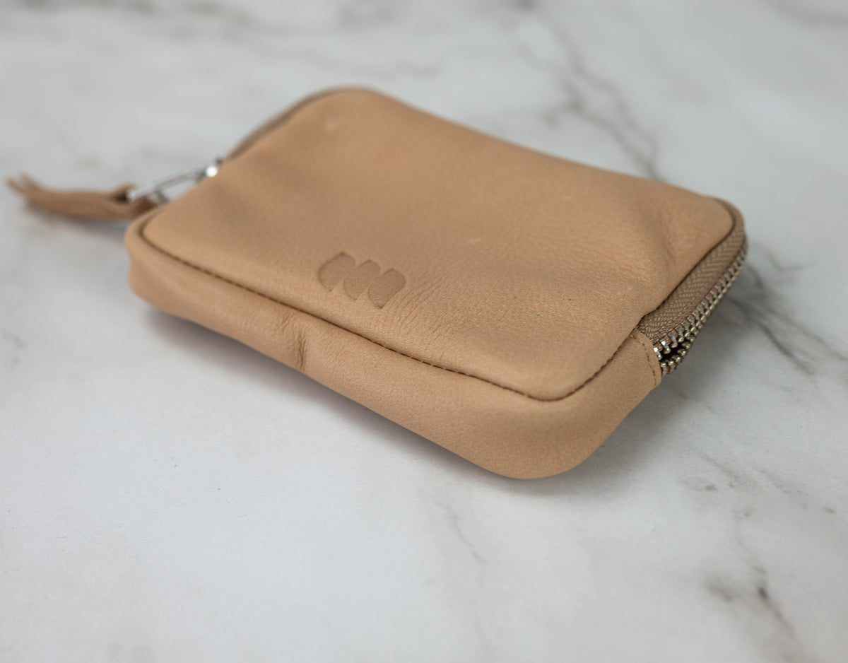 Myrto wallet - Beige leather
