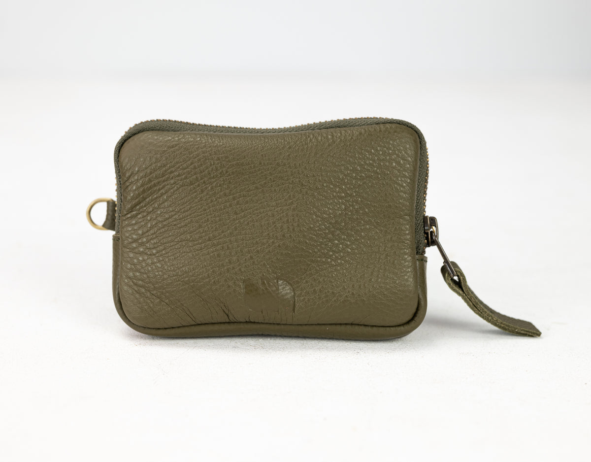Myrto wallet - Green leather