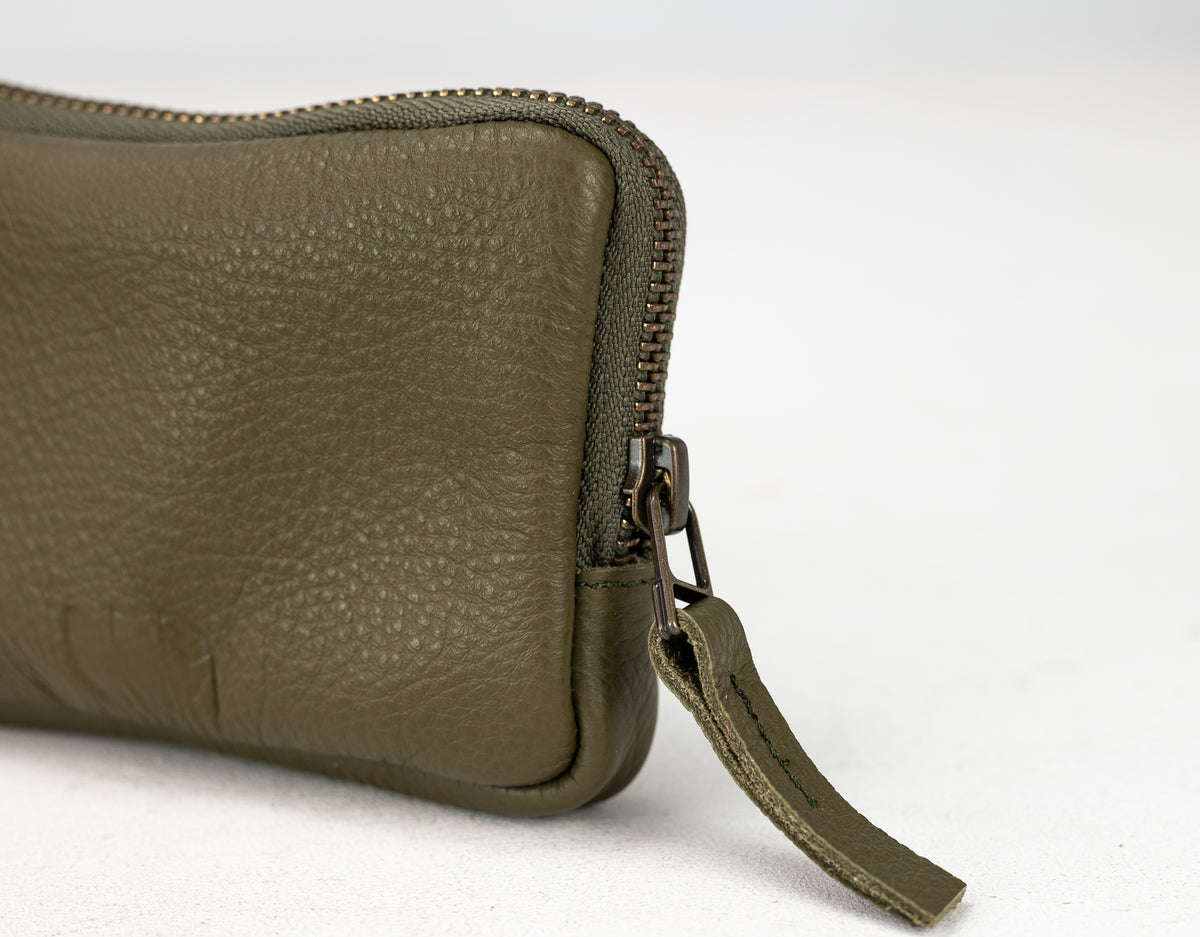 Myrto wallet - Green leather
