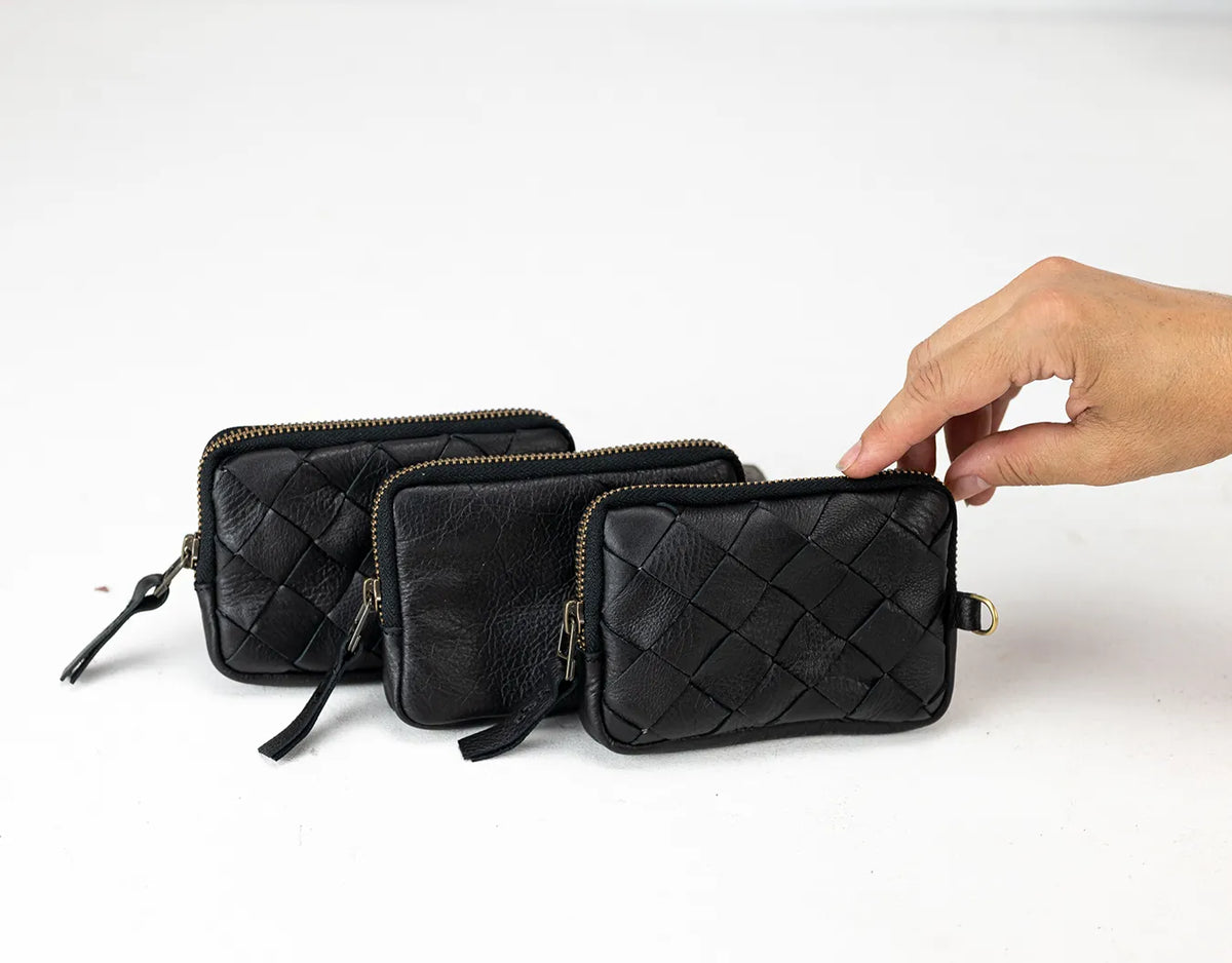 Myrto wallet - Black leather
