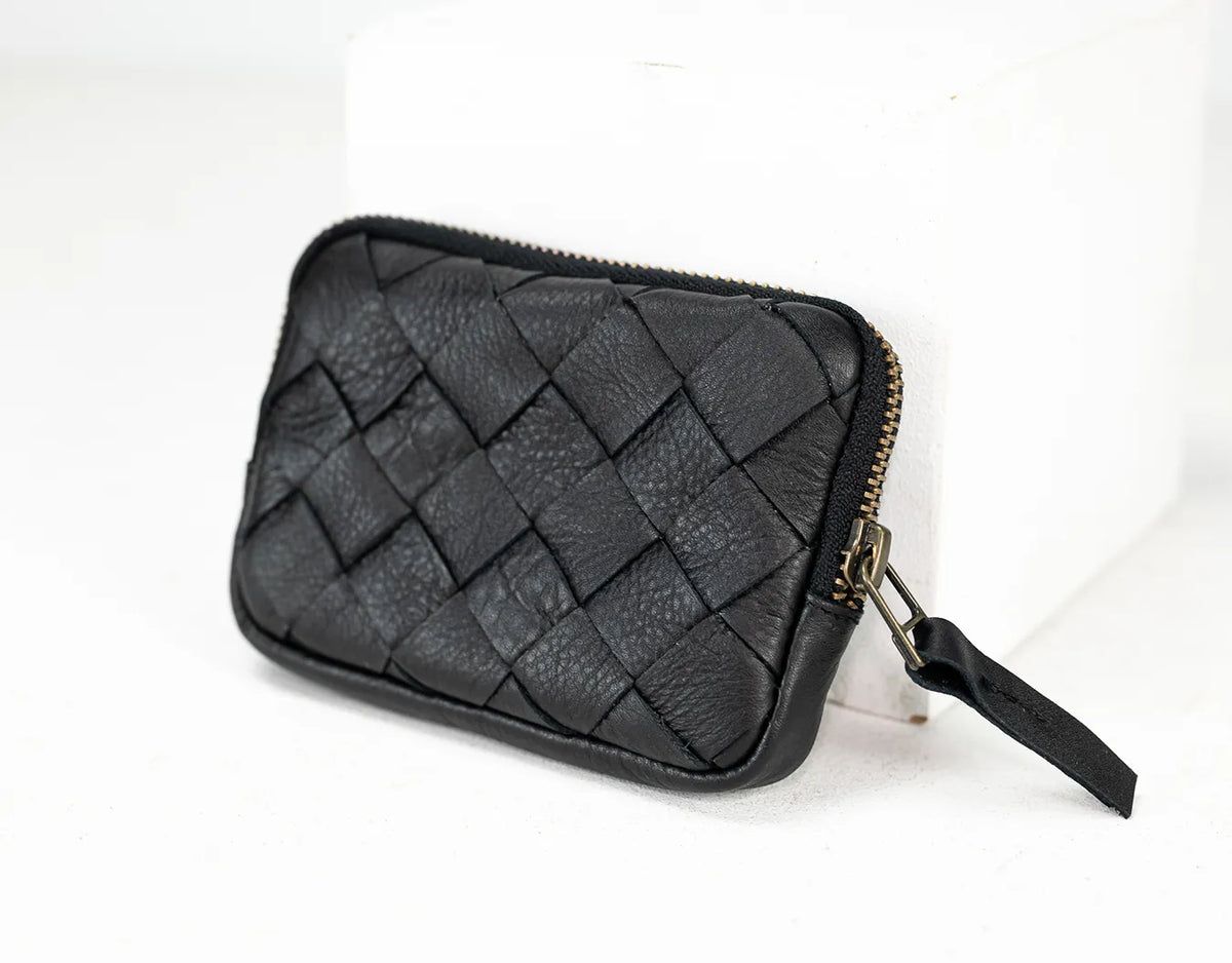 Myrto wallet - Black leather