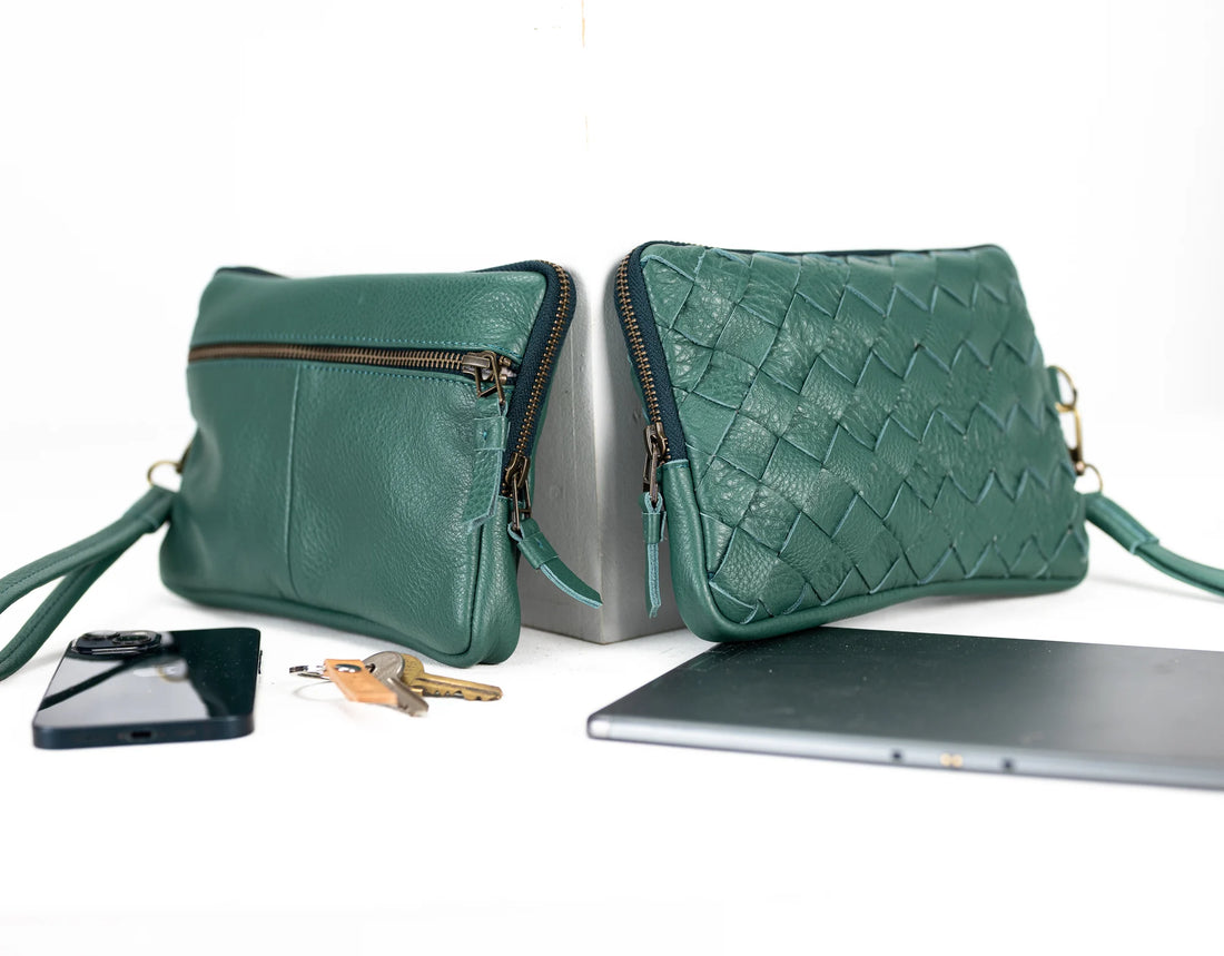 Antheia Wallet - Petrol Green Leather