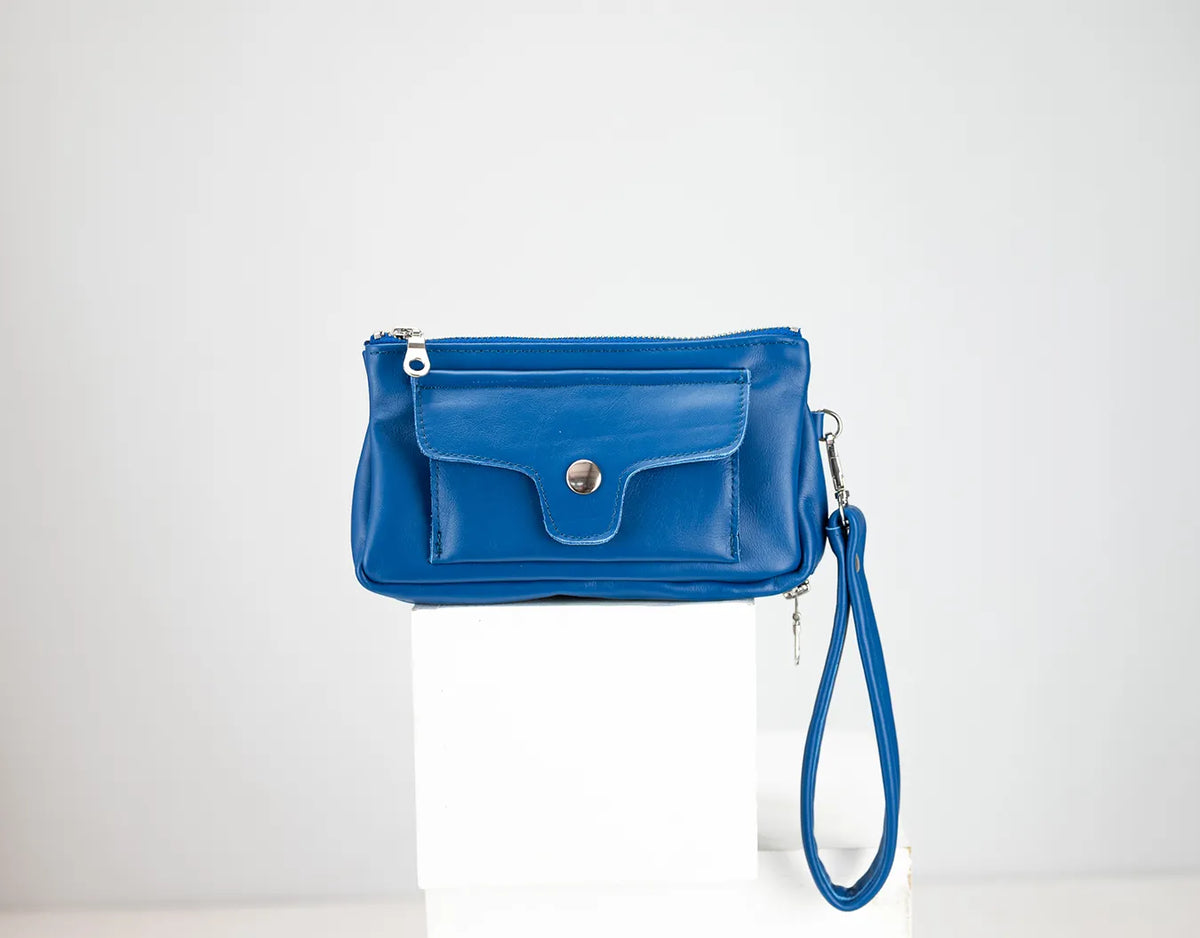 Thalia wallet - Royal blue leather