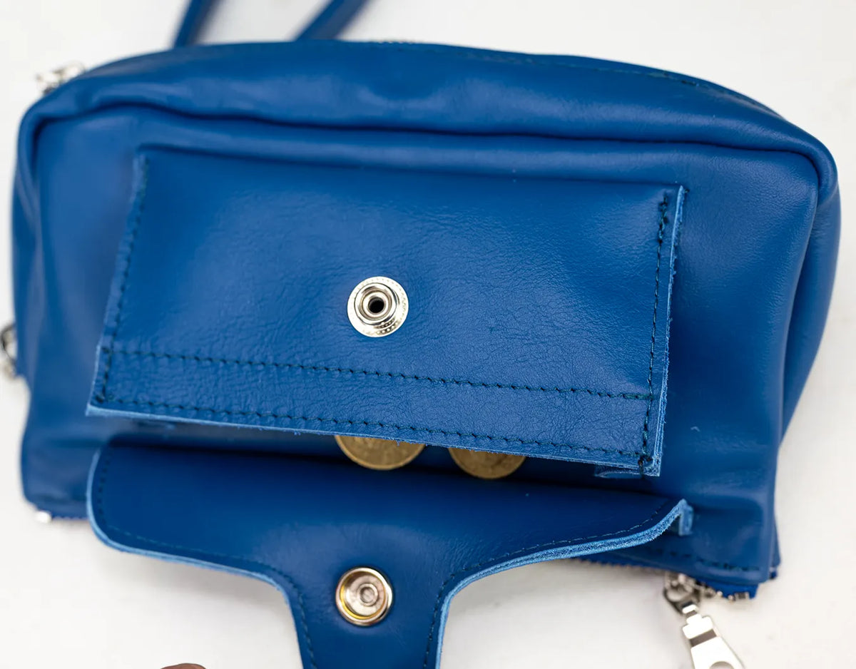 Thalia wallet - Royal blue leather