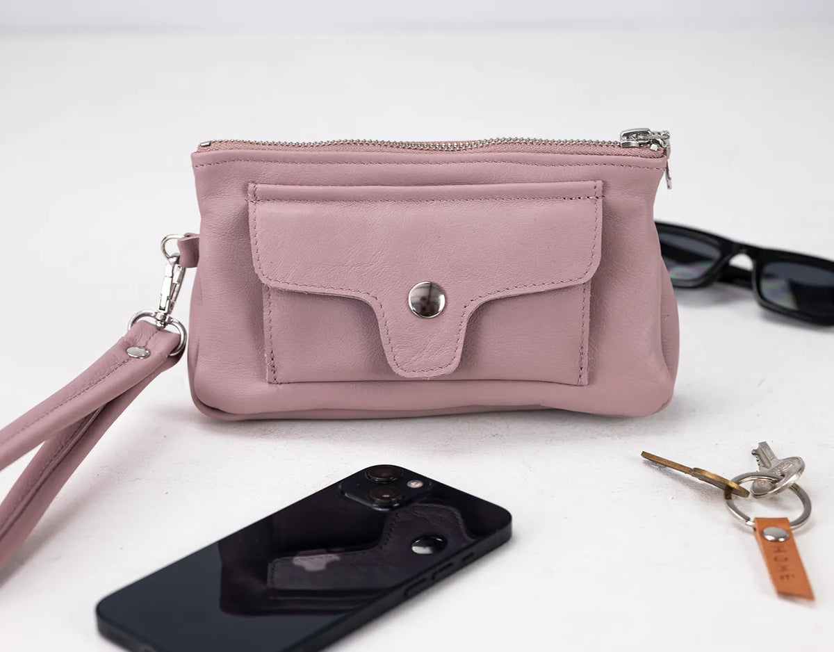 Thalia wallet - Sandy Pink leather