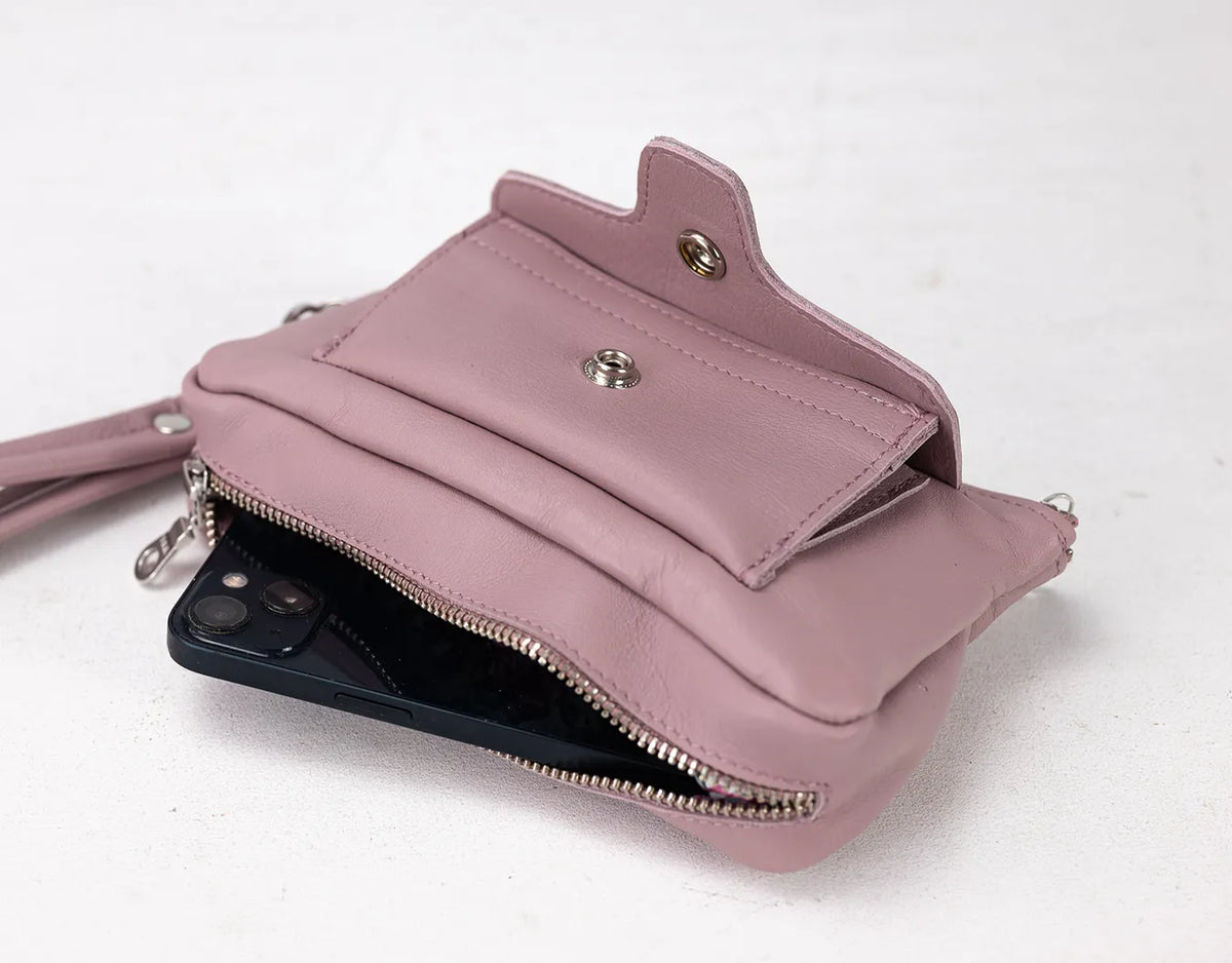Thalia wallet - Sandy Pink leather