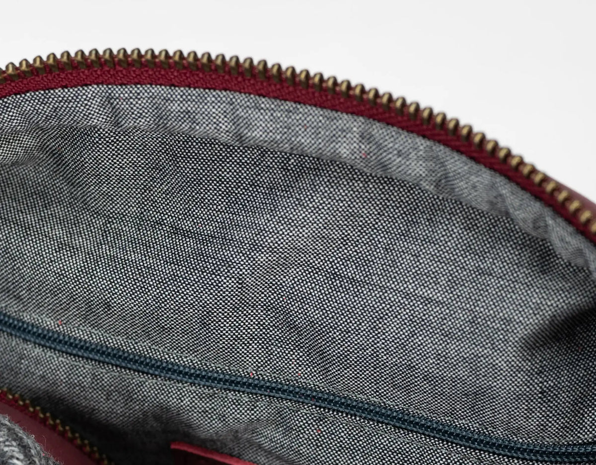 Calliope bag - Leather and Grey wool