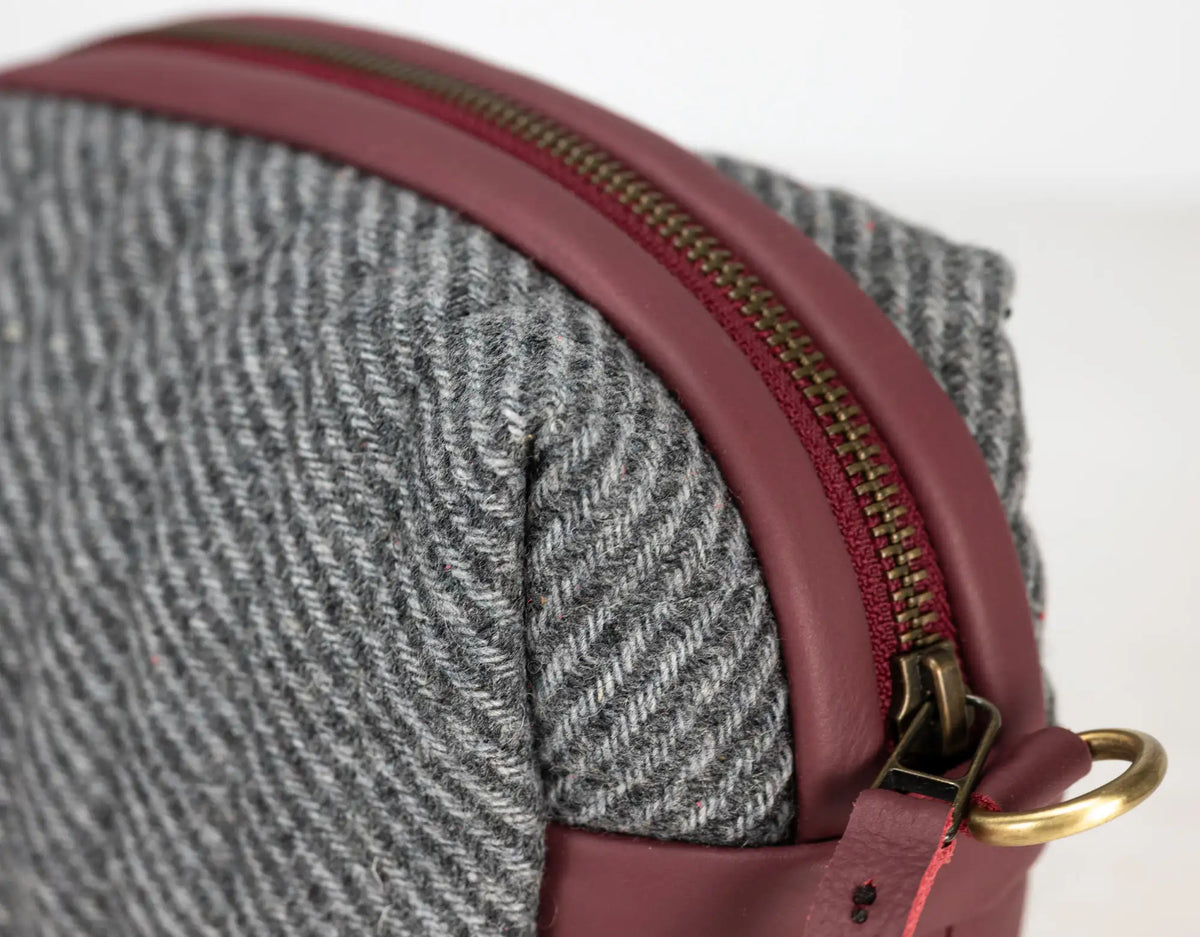 Calliope bag - Leather and Grey wool