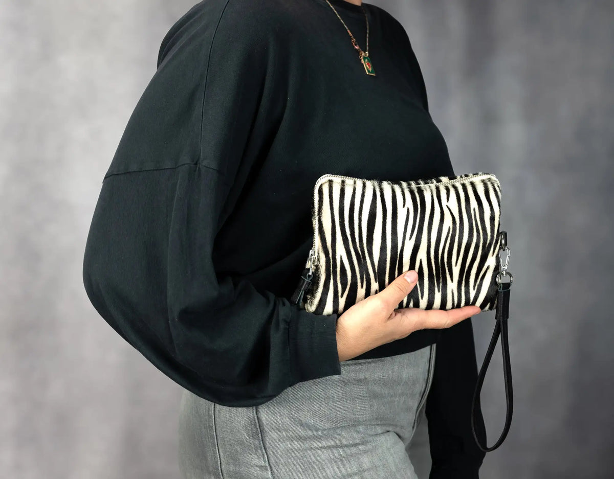 Antheia wallet - Zebra cowhide