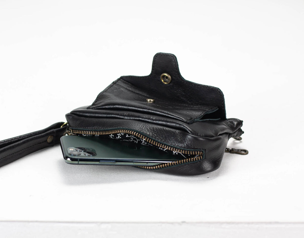 Thalia wallet - Black leather