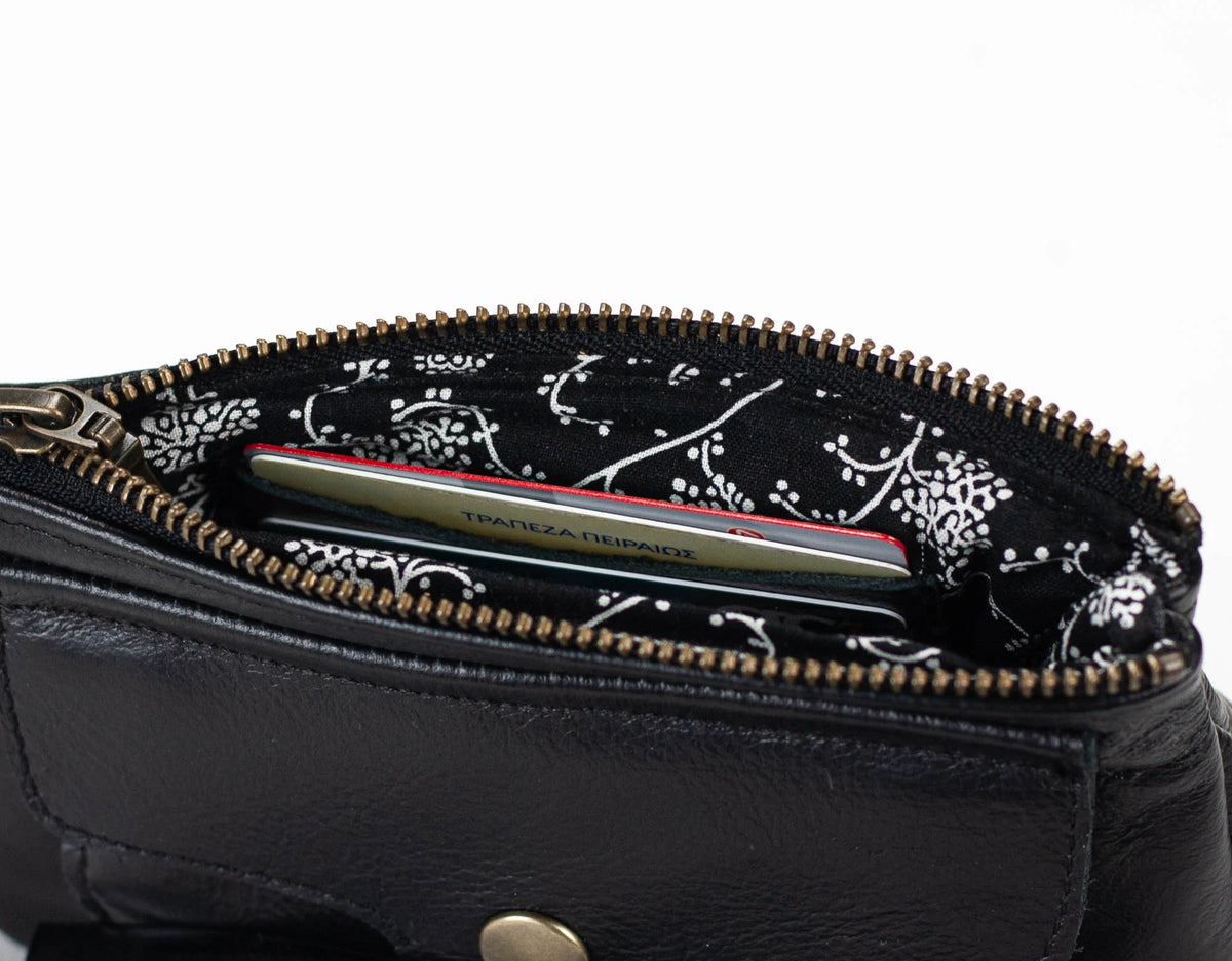 Thalia wallet - Black leather