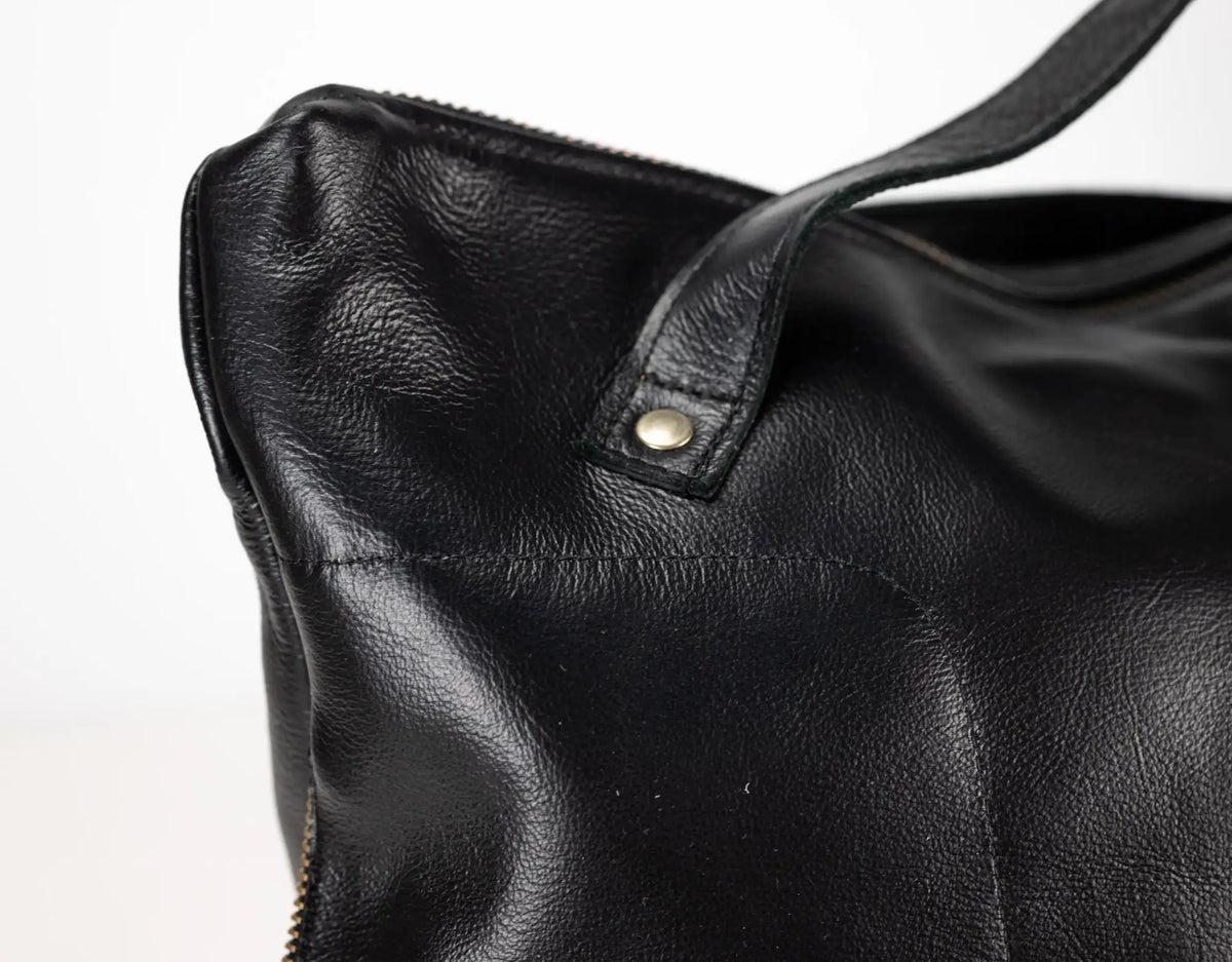 Minos backpack - Black leather