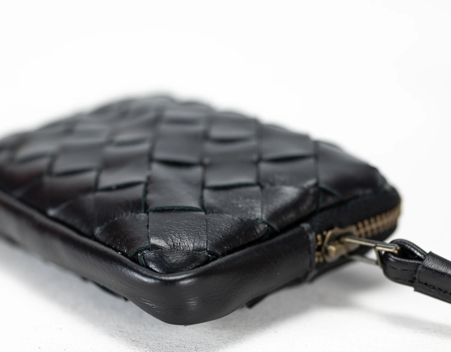 Antheia Mini wallet - Black Leather