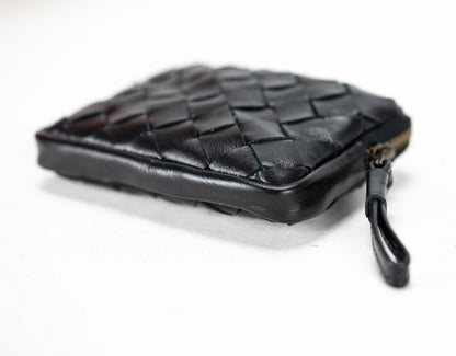 Antheia Mini wallet - Black Leather