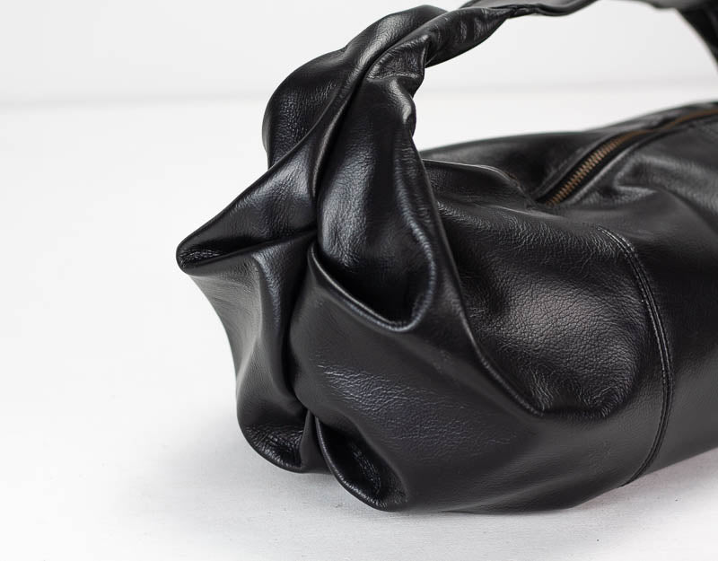 Kallia mini bag - Black soft leather - milloobags