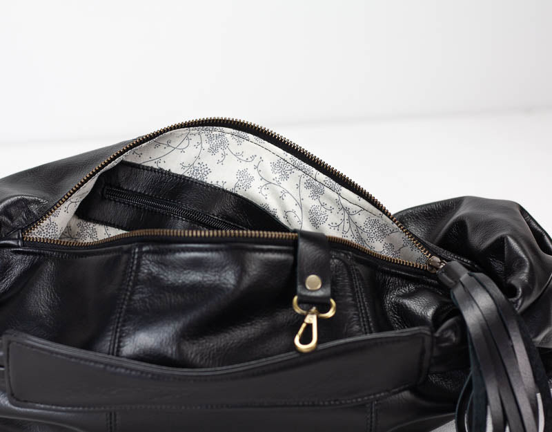 Kallia mini bag - Black soft leather - milloobags