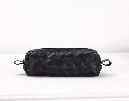 REC case - Black handweaved leather - milloobags