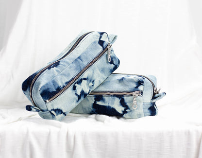 Brick case in Tie dye blue jeans