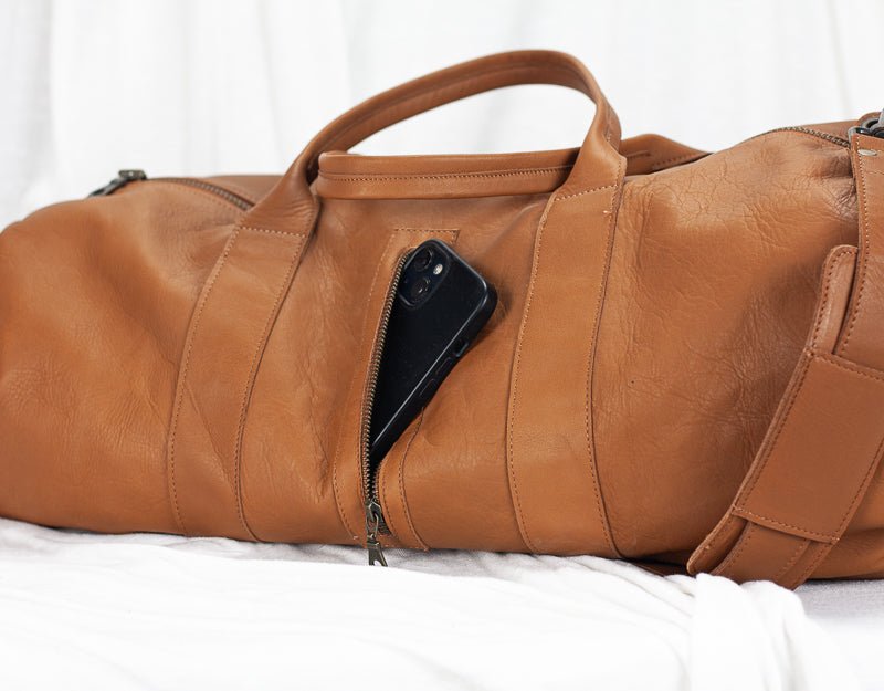 Nestor duffel bag - Brown leather - milloobags