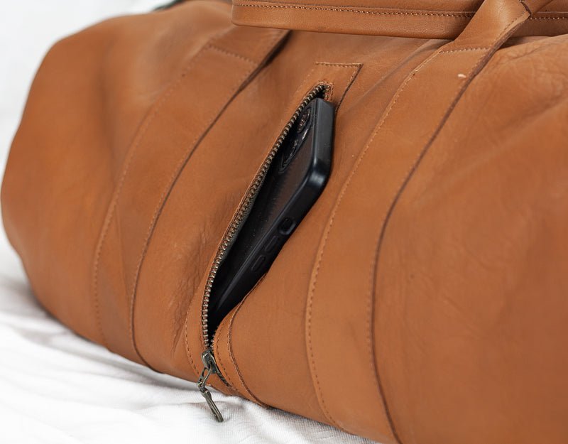 Nestor duffel bag - Brown leather - milloobags