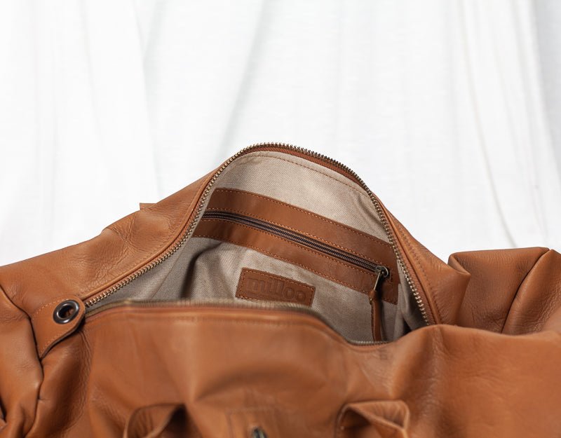 Nestor duffel bag - Brown leather - milloobags